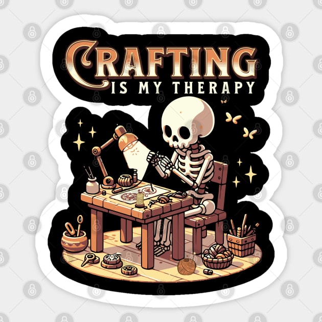 Crafting Is My Therapy Funny Crafter Sticker by Hypnotic Highs